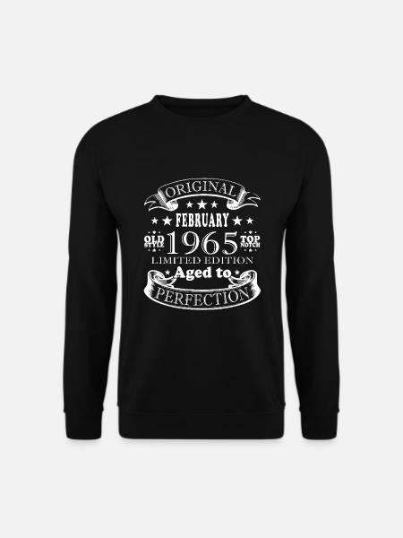 60 Jahre Jubiläum - geboren im Februar 1965 - Unisex Pullover - Schwarz