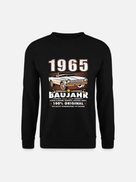 60 Geburtstag Oldtimer Geburtstag 1965 Baujahr - Unisex Pullover - Schwarz