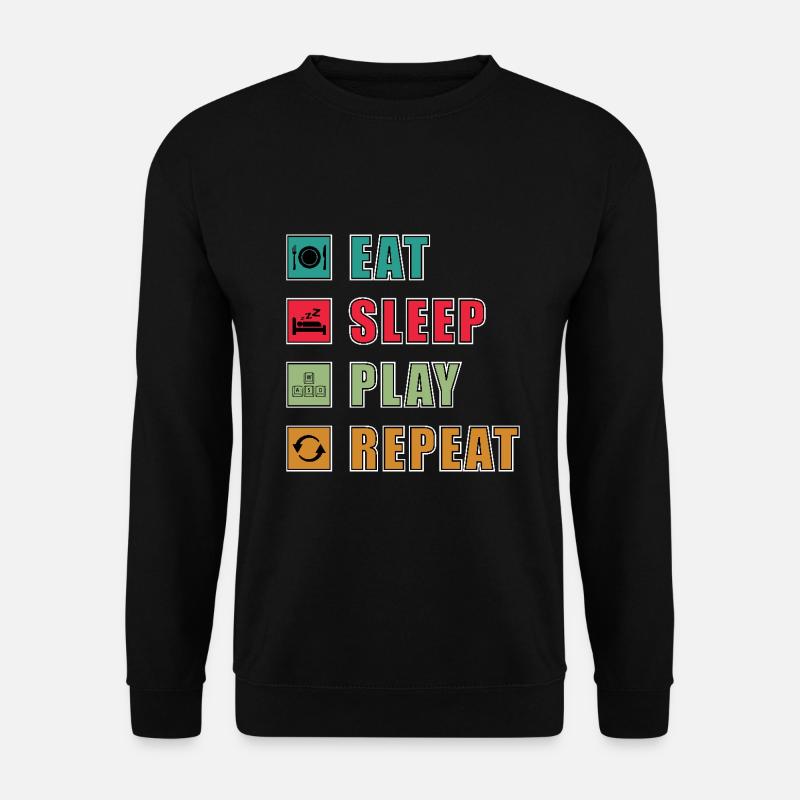 Eat Sleep Gaming Repeat - Unisex Sweatshirt - black
