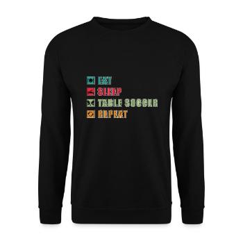 Manger dormir kicker répéter - Sweat-shirt Unisexe - noir - Devant - Alina (178cm) & Michal (187cm)