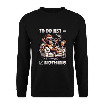 To Do List - Nothing - Unisex Sweatshirt - black - Front - Alina (178cm) & Michal (187cm)