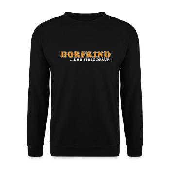 Dorfkind ...und stolz drauf - Unisex Pullover - Schwarz - Vorne - Alina (178cm) & Michal (187cm)