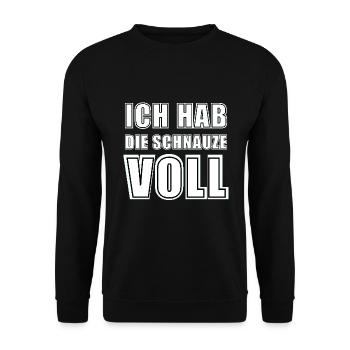 Ich Hab Die Schnauze Voll - Unisex Pullover - Schwarz - Vorne - Alina (178cm) & Michal (187cm)