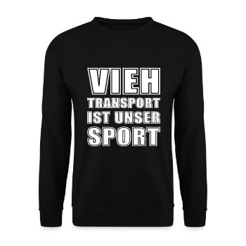 Viehtransport - Unisex Pullover - Schwarz - Vorne - Alina (178cm) & Michal (187cm)