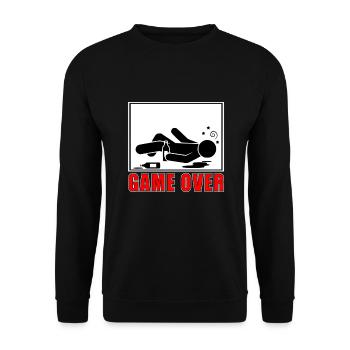 game over - Unisex Pullover - Schwarz - Vorne - Alina (178cm) & Michal (187cm)