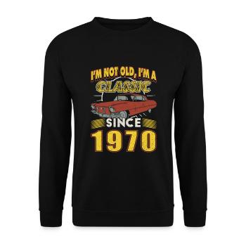 Birthday 1970 Classic Limited Edition 1970 - Unisex Sweatshirt - black - Front - Alina (178cm) & Michal (187cm)