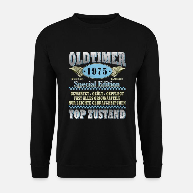 50. Geburtstag Oldtimer Jahrgang 1975 50 Jahre - Unisex Pullover - Schwarz