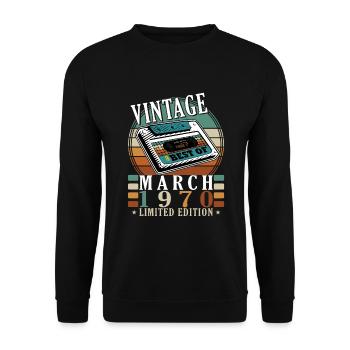Mars 1970 Jubilé 1970 Légendes Mars 1970 - Sweat-shirt Unisexe - noir - Devant - Alina (178cm) & Michal (187cm)