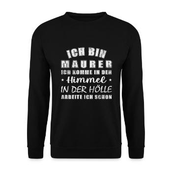 Maurer - Unisex Pullover - Schwarz - Vorne - Alina (178cm) & Michal (187cm)