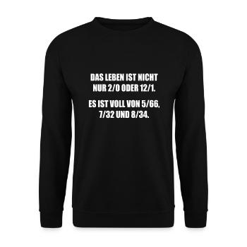 Mathe ist komisch - Unisex Pullover - Schwarz - Vorne - Alina (178cm) & Michal (187cm)