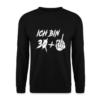 ch bin 31 – 31. Geburtstag Geschenk - Unisex Pullover - Schwarz - Vorne - Alina (178cm) & Michal (187cm)