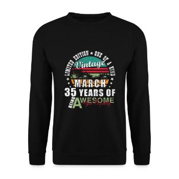 Cassette 35ème Anniversaire Mars Vintage 1990 - Sweat-shirt Unisexe - noir - Devant - Alina (178cm) & Michal (187cm)