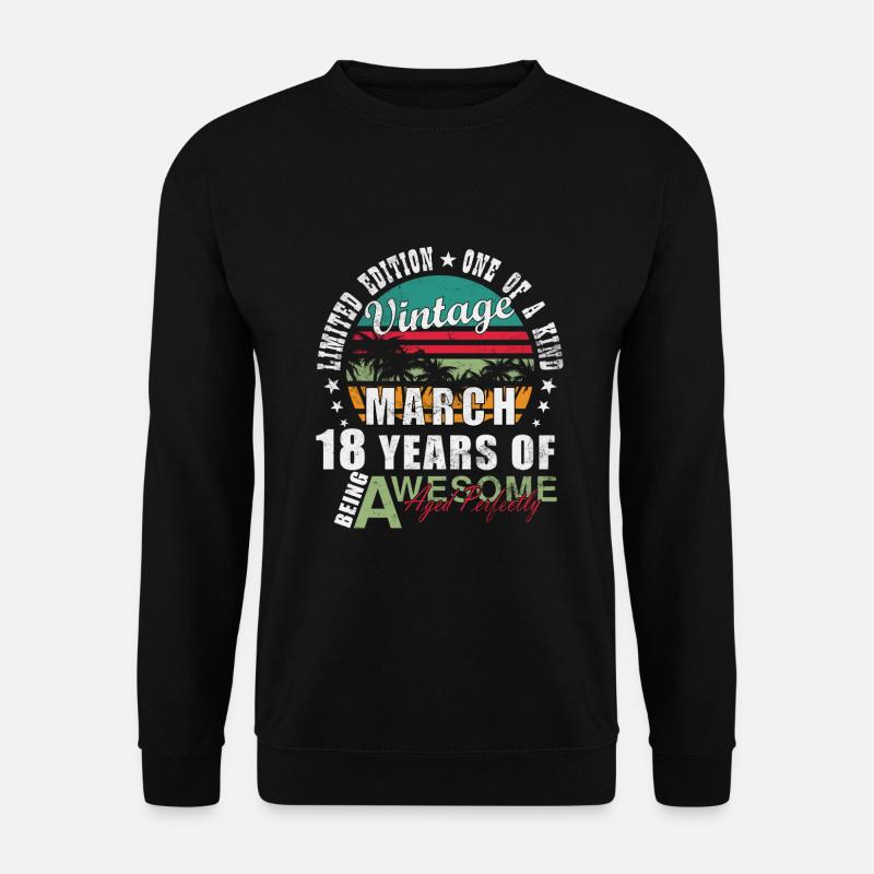 März 2007 Jahrgang geboren Geburtstag Retro - Unisex Pullover - Schwarz