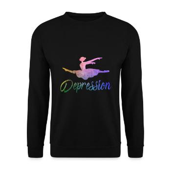 Danseuse de ballet vintage - Sweat-shirt Unisexe - noir - Devant - Alina (178cm) & Michal (187cm)