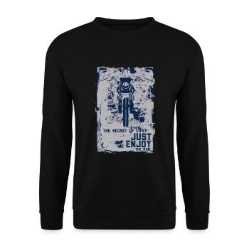 Vélo Moto Moto Motard Dictons Dire - Sweat-shirt Unisexe - noir - Devant - Alina (178cm) & Michal (187cm)
