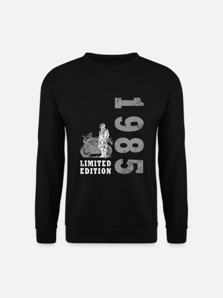 1985 Vintage Anniversaire Moto Moto - Sweat-shirt Unisexe - noir