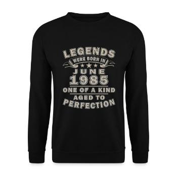 June 1985 | June 1985 Jubilee 1985 - Unisex Sweatshirt - black - Front - Alina (178cm) & Michal (187cm)