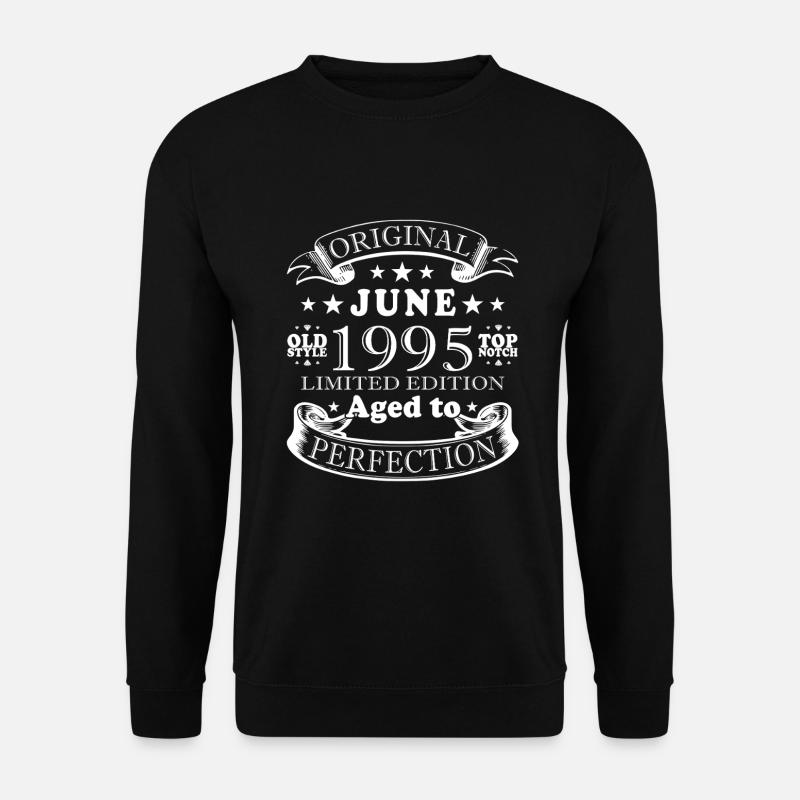 June 1995 Vintage Birthday Gift - Unisex Sweatshirt - black