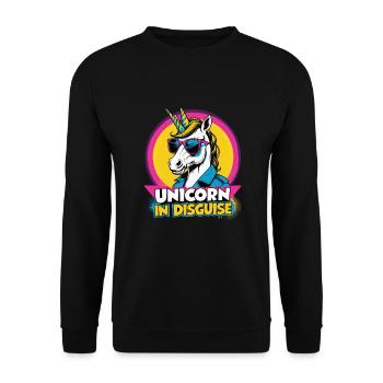Je suis une licorne déguisée - Sweat-shirt Unisexe - noir - Devant - Alina (178cm) & Michal (187cm)