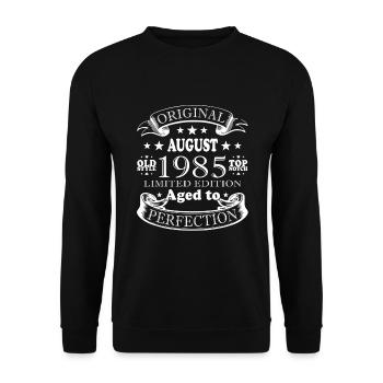 Original août 1985 - 40 ans de grandeur - Sweat-shirt Unisexe - noir - Devant - Alina (178cm) & Michal (187cm)