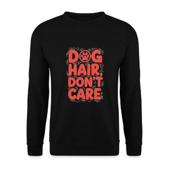 Dog Hair Funny Quote - Unisex Sweatshirt - black - Front - Alina (178cm) & Michal (187cm)