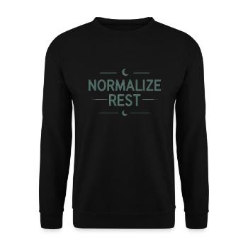 TAKE A BREAK - TIME OUT RELAXATION SAYINGS - Unisex Sweatshirt - black - Front - Alina (178cm) & Michal (187cm)