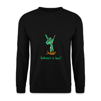 Halloween est là l'idée de cadeau de la montée des zombies - Sweat-shirt Unisexe - noir - Devant - Alina (178cm) & Michal (187cm)