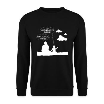 Clouds are mostly made of linux server Geschenk - Unisex Pullover - Schwarz - Vorne - Alina (178cm) & Michal (187cm)