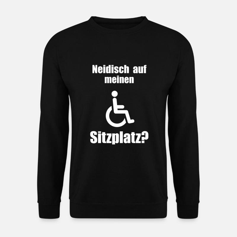 Rollstuhl Witz - Unisex Pullover - Schwarz