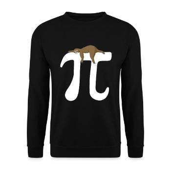 Math Sloth Pi - Unisex Sweatshirt - black - Front - Alina (178cm) & Michal (187cm)