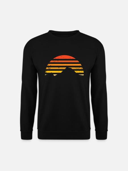 Berge Sonne Silhouette coole Geschenkidee - Unisex Pullover - Schwarz