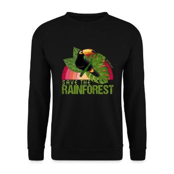 Idée de cadeau de la faune toucan forêt tropicale - Sweat-shirt Unisexe - noir - Devant - Alina (178cm) & Michal (187cm)