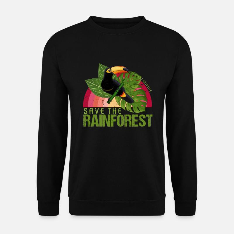 Regenwald Tukan Wildlife Geschenkidee - Unisex Pullover - Schwarz