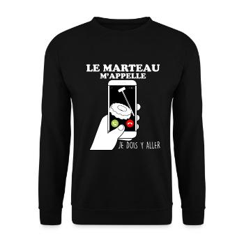 Le marteau Du Cross Training Cadeau Sport - Sweat-shirt Unisexe - noir - Devant - Alina (178cm) & Michal (187cm)