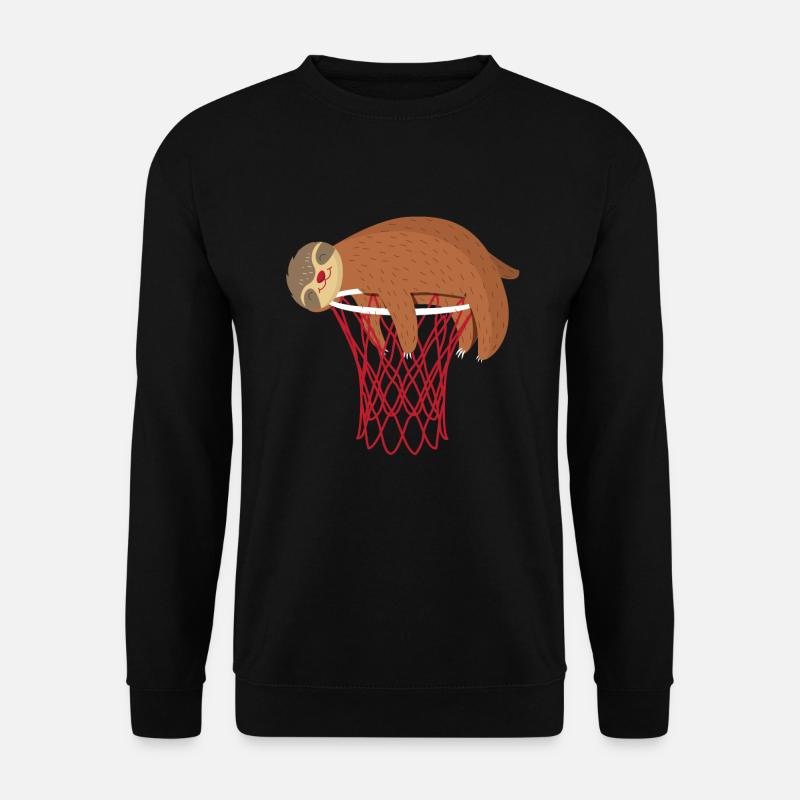 Basketball Faultier Basketballkorb - Unisex Pullover - Schwarz