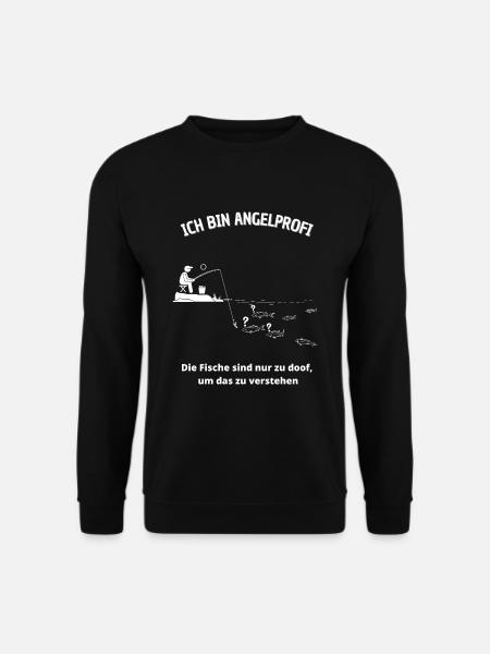 Ich bin Angelprofi - Unisex Pullover - Schwarz