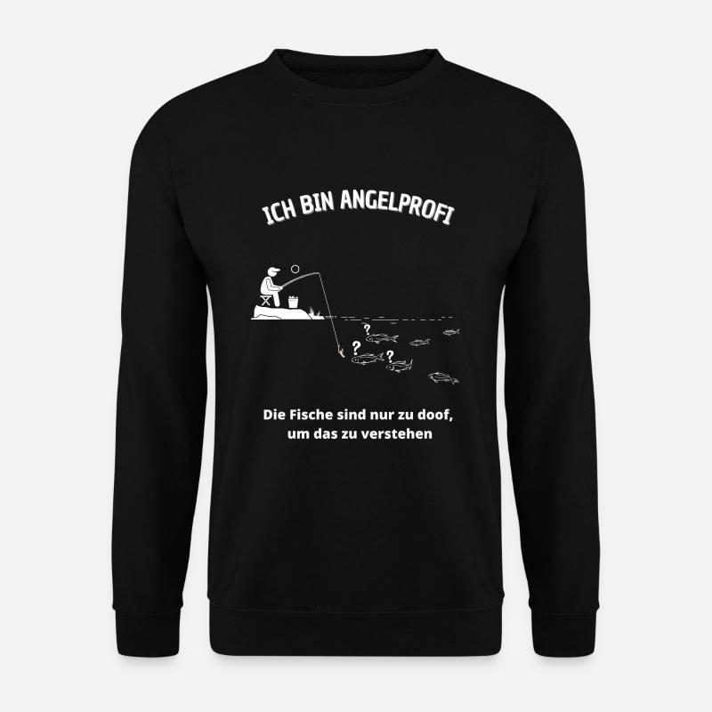 Ich bin Angelprofi - Unisex Pullover - Schwarz