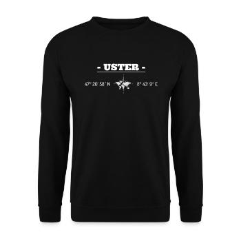 Coordinates Uster Switzerland - Unisex Sweatshirt - black - Front - Alina (178cm) & Michal (187cm)