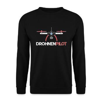 Drone pilote de drone pilote cadeau rc fpv race - Sweat-shirt Unisexe - noir - Devant - Alina (178cm) & Michal (187cm)