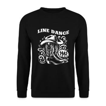 Line Dancing Country Dance - Line Dance Tanzen - Unisex Sweatshirt - black - Front - Alina (178cm) & Michal (187cm)