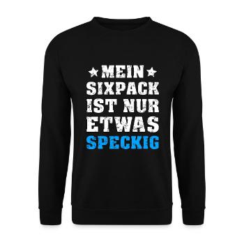 Sixpack Speckig - Unisex Pullover - Schwarz - Vorne - Alina (178cm) & Michal (187cm)