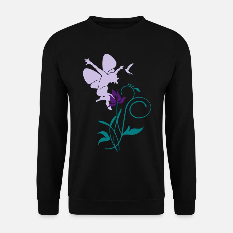 Orchidee / orchid (2c) - Unisex Pullover - Schwarz