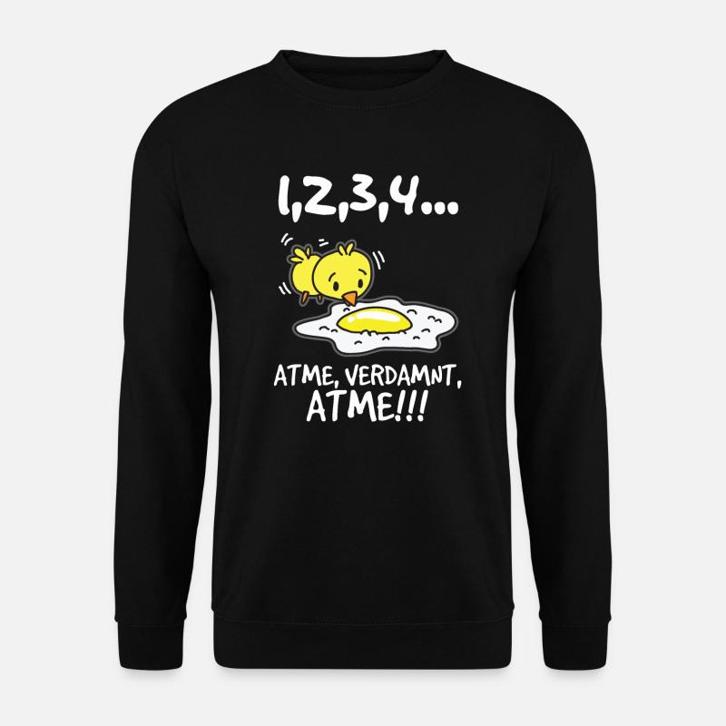 Ei und Küken - Unisex Pullover - Schwarz