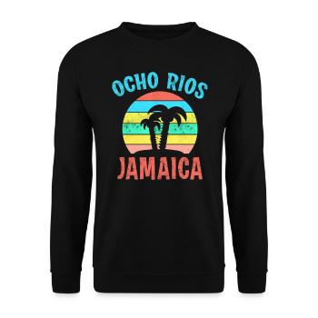 OCHO RIOS JAMAICA Coucher de soleil Caraïbes Jamaïque - Sweat-shirt Unisexe - noir - Devant - Alina (178cm) & Michal (187cm)