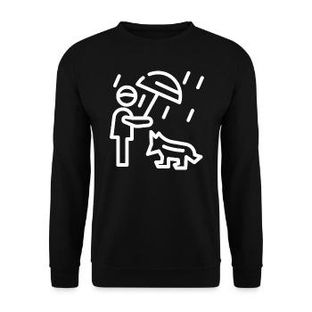 Save dogs Save Dog Owner Graphic - Unisex Sweatshirt - black - Front - Alina (178cm) & Michal (187cm)