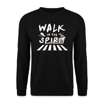 Walk in the Spirit - Unisex Sweatshirt - black - Front - Alina (178cm) & Michal (187cm)