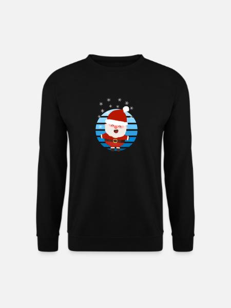 süsser Weihnachtsmann Schneeflocken - Unisex Pullover - Schwarz