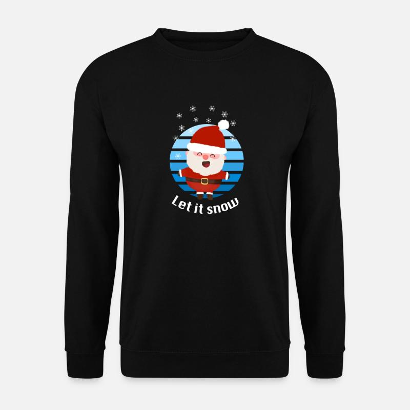 Let it snow Weihnachtsmann - Unisex Pullover - Schwarz