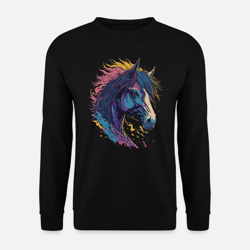 Pop Art Horse - Unisex Pullover - Schwarz