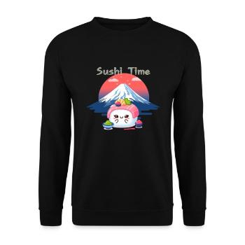 Sushi Sushi - Unisex Sweatshirt - black - Front - Alina (178cm) & Michal (187cm)